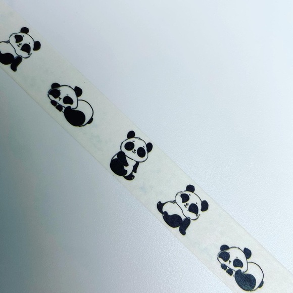 Rolly Polly Baby Pandas, Washi Tape, 1 Full Roll - Picture 5 of 7